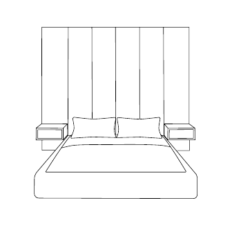 نقشه ابعاد تخت سفارشی Custom 001 | Custom 001 Bed dimensions