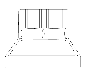 نقشه ابعاد تخت سفارشی Custom 006 | Custom 006 Bed dimensions