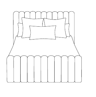 نقشه ابعاد تخت سفارشی Custom 007 | Custom 007 Bed dimensions
