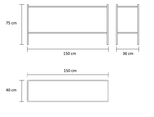 نقشه ابعاد کنسول کندو | Kendo Console dimensions